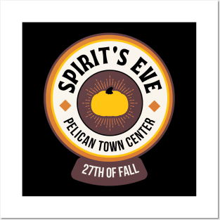 Spirit's Eve Festival Event | Golden Pumpkin | Orange, Cream and Black | Cozy Indie Video Game | Stardew Valley Merch Posters and Art